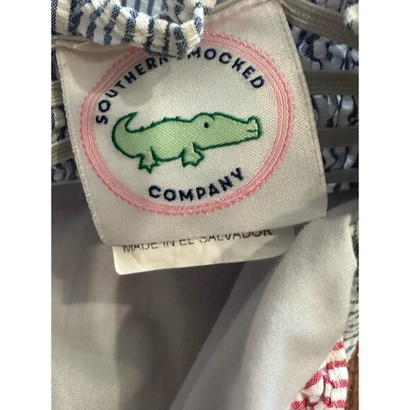 Southern Smocked Swimsuit & Patriotic Tutu 12-18M  Nautical Anchor 4th of July - Picture 12 of 16